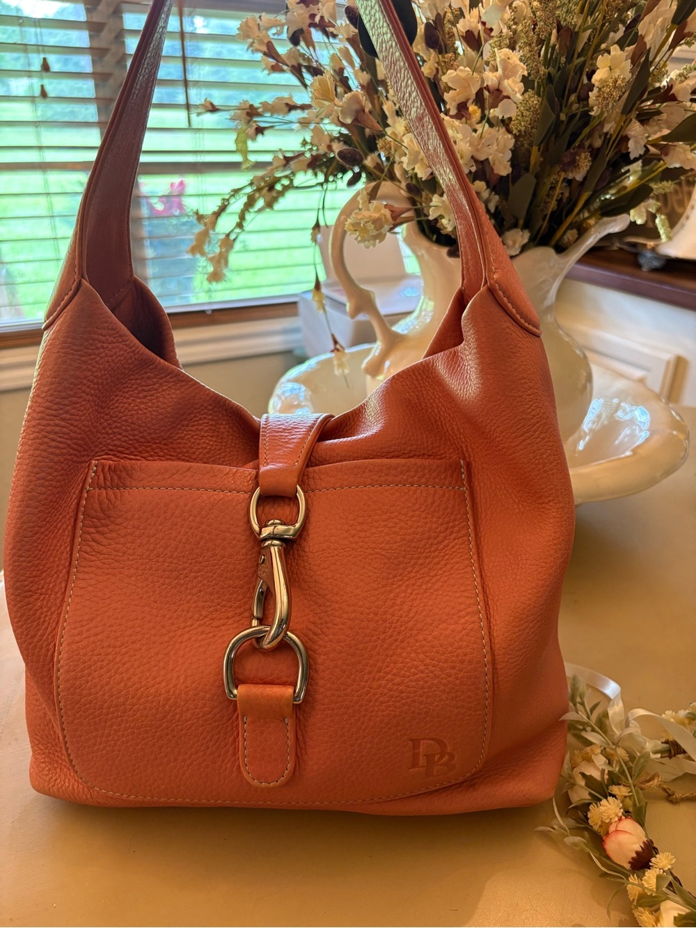 Dooney & Bourke Coral Pebble Leather Shoulder Bag